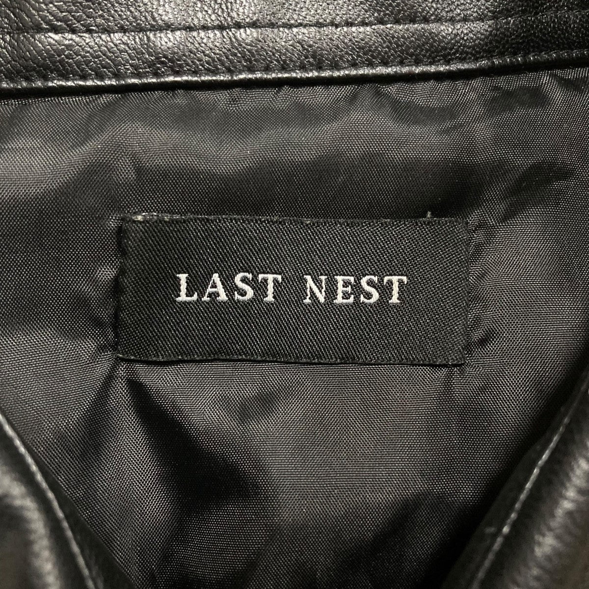 LAST NEST(ラストネスト) フェイクレザージャケット ブラック サイズ M
