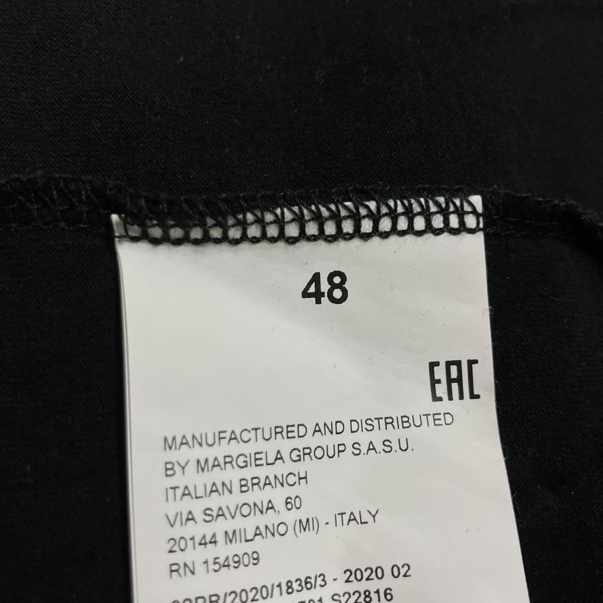 Maison Margiela 反転刺しゅう半袖Tシャツ 古着・中古-6枚目のアイテム画像