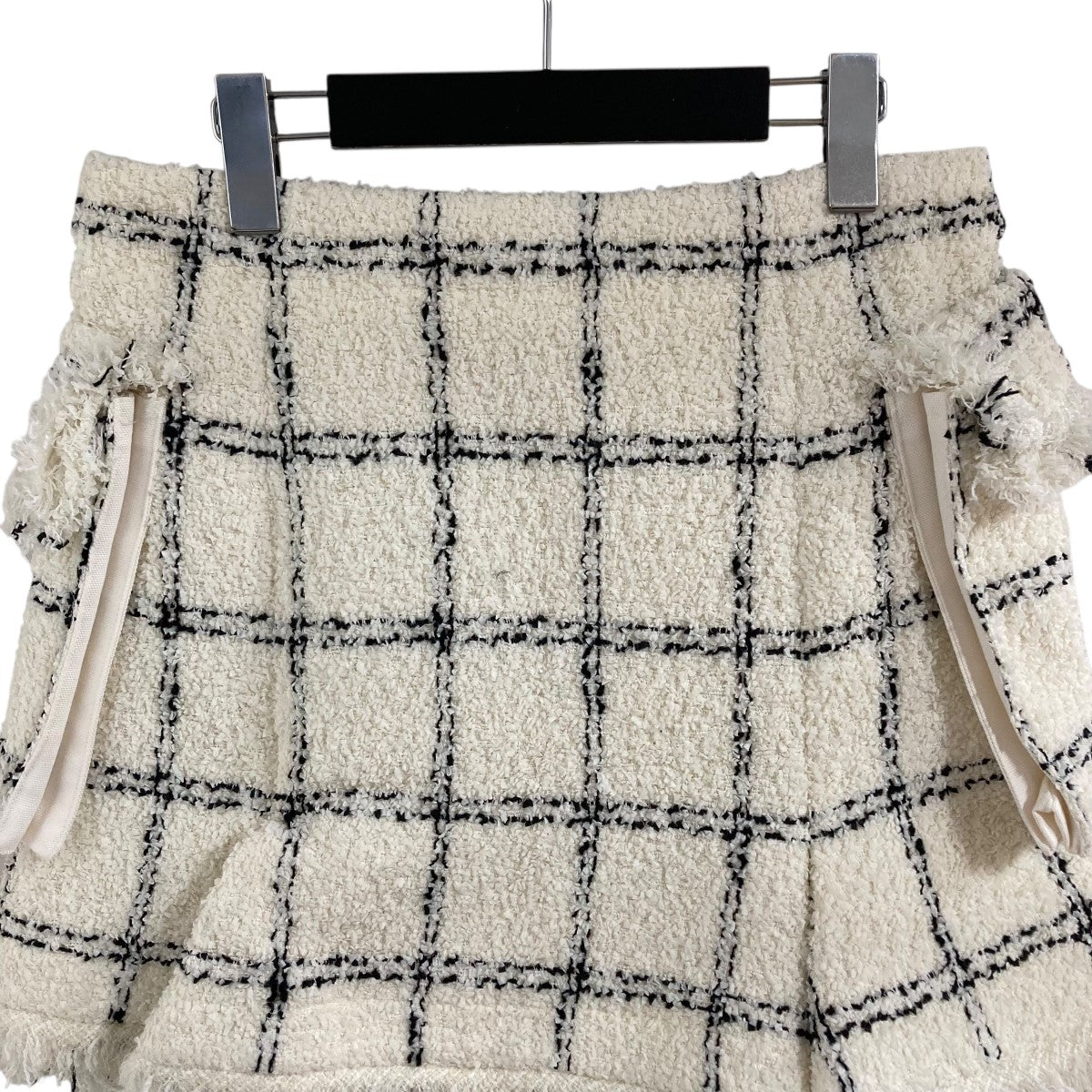 sacai(サカイ) ツイードスカート 24-07145 ホワイト×ホワイト サイズ 2