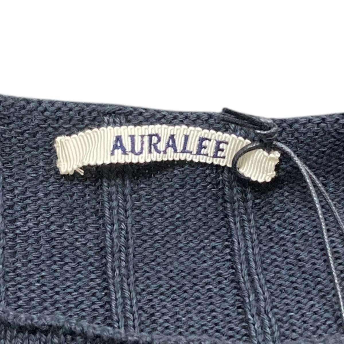 AURALEE(オーラリー) ｢FLAT CORD YARN WIDE RIB KNIT BOAT NECK P／O