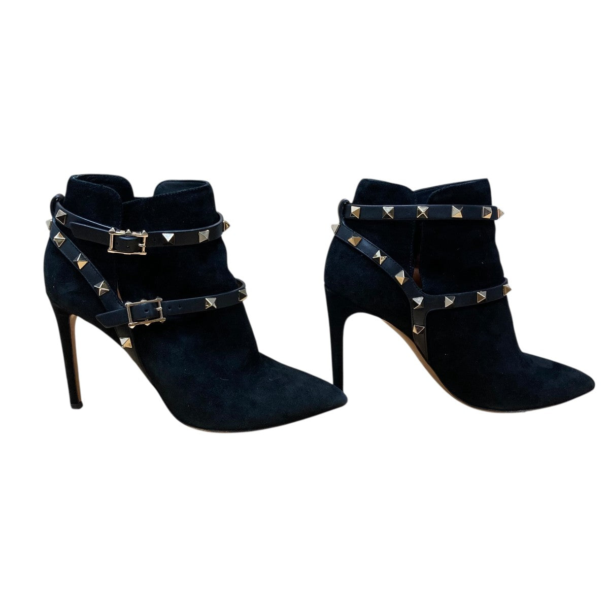 VALENTINO スタッズ付きハイヒール ブラック VALENTINO(ヴァレンチノ) スエードスタッズパンプス VSL 633 ブラック