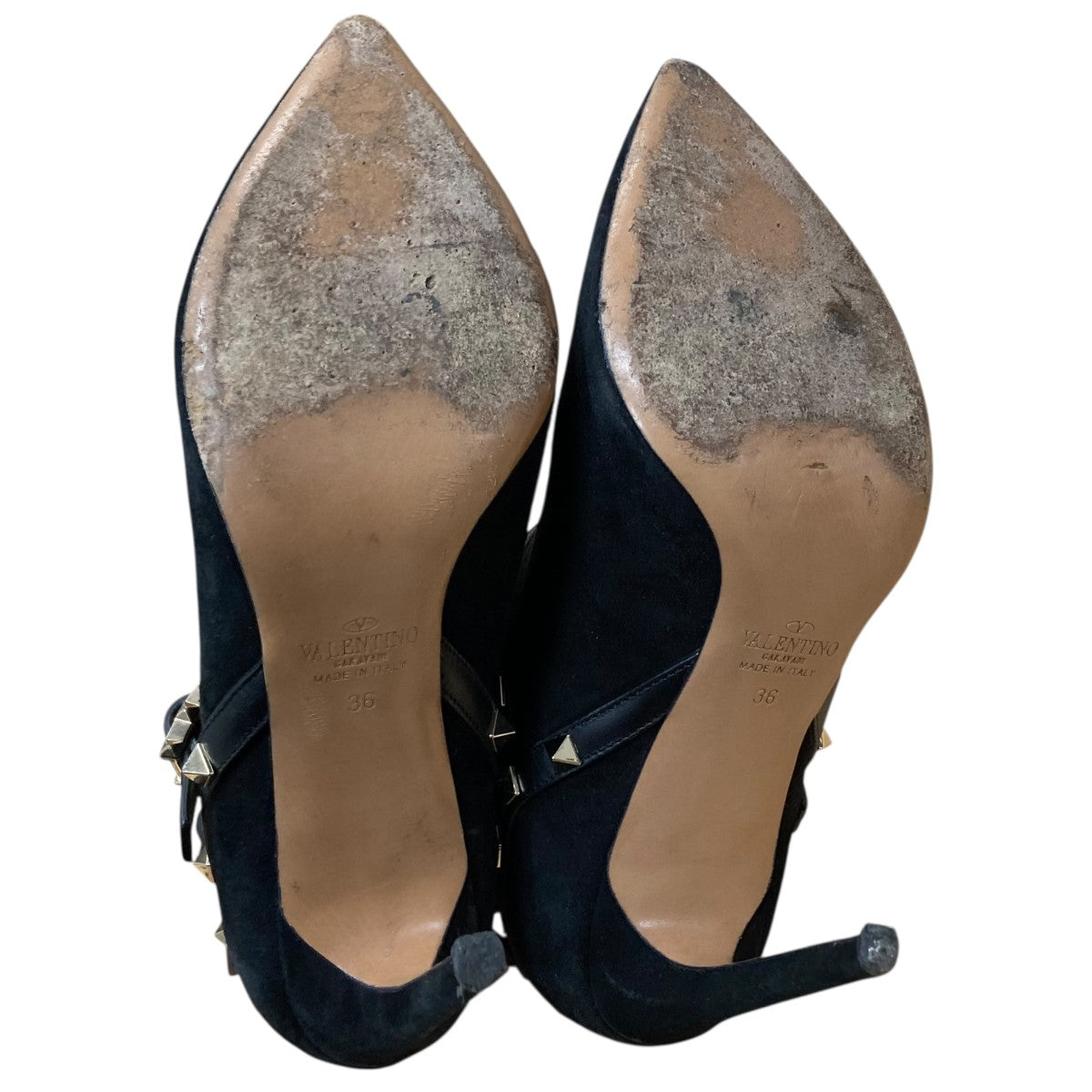 VALENTINO(ヴァレンチノ) スエードスタッズパンプス VSL 633 ブラック
