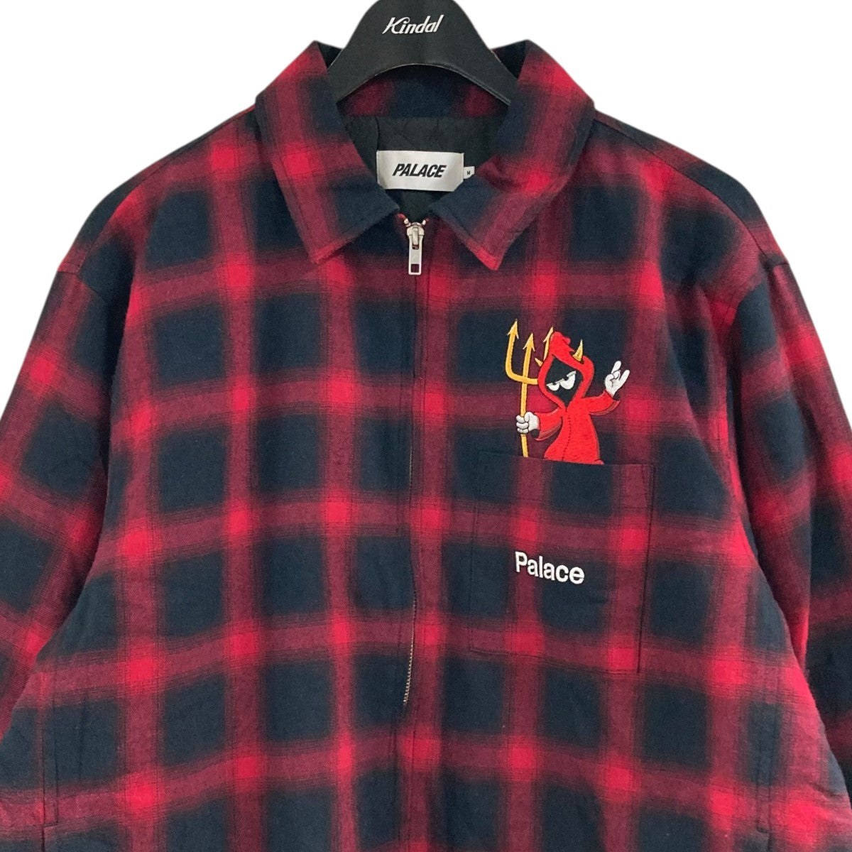 PALACE(パレス) ｢ZIP UP SHIRT｣チェックシャツジャケット レッド