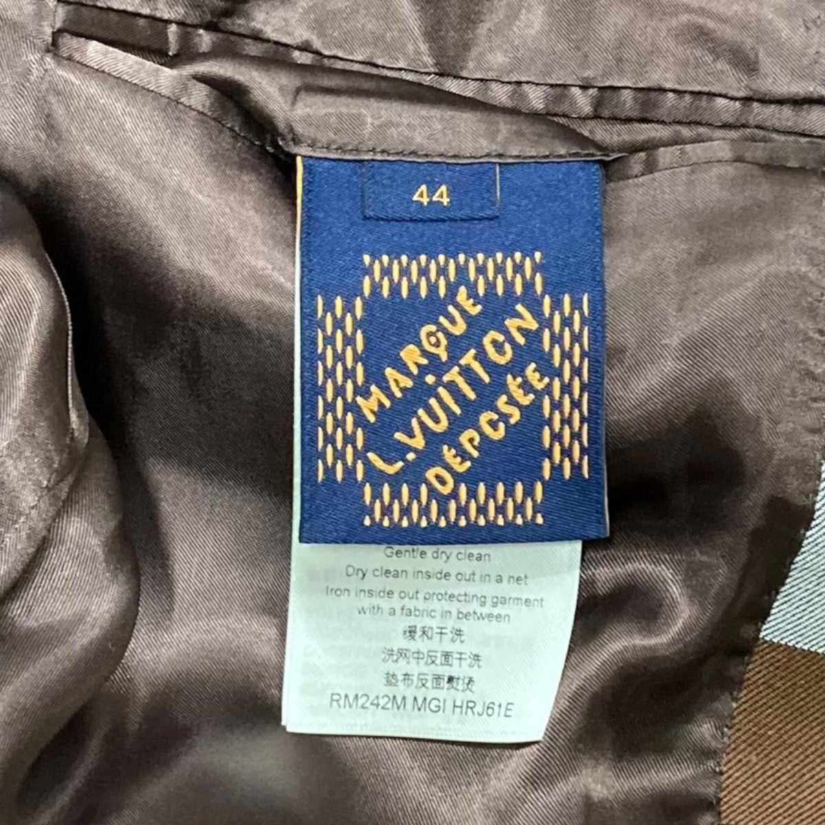 LOUIS VUITTON カモ柄テーラードジャケットHRJ61E 古着・中古-8枚目のアイテム画像