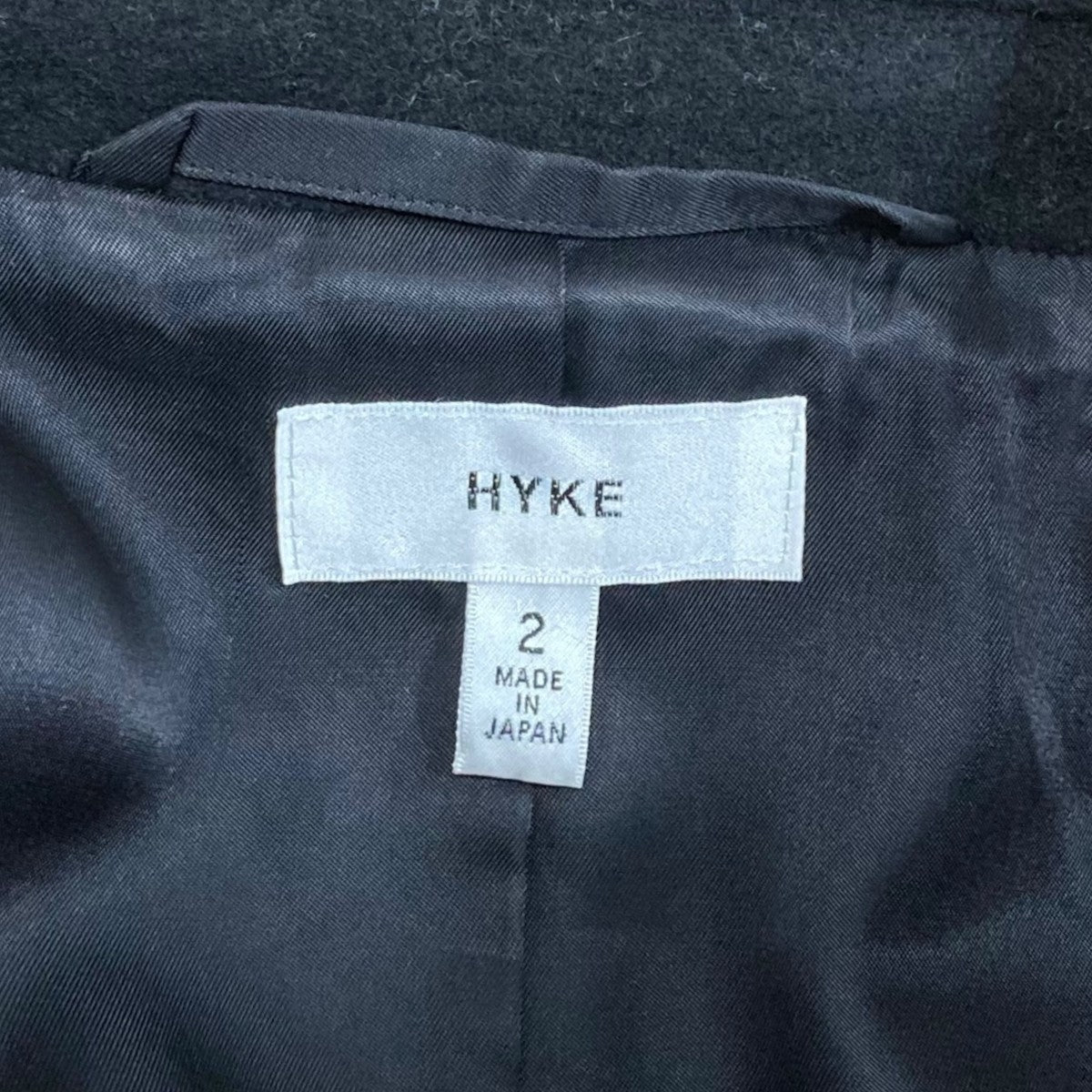 HYKE(ハイク) ウールピーコート162-17032 162-17032 ブラック サイズ 2