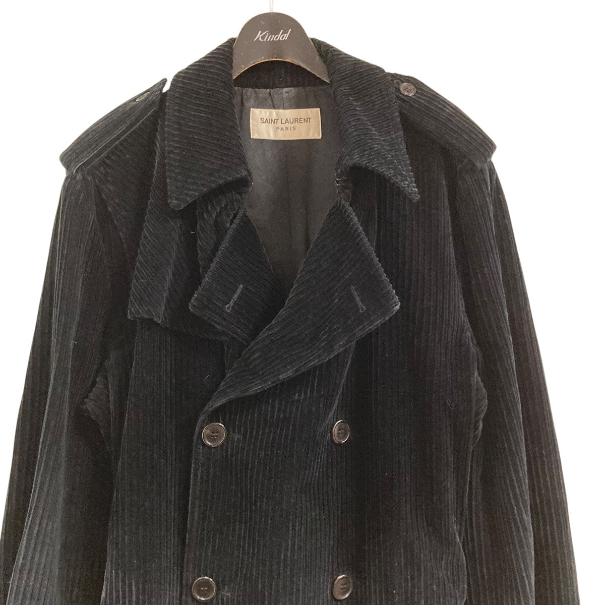Saint Laurent Paris コーデュロイロングトレンチコート529581 Y004R 古着・中古-3枚目のアイテム画像