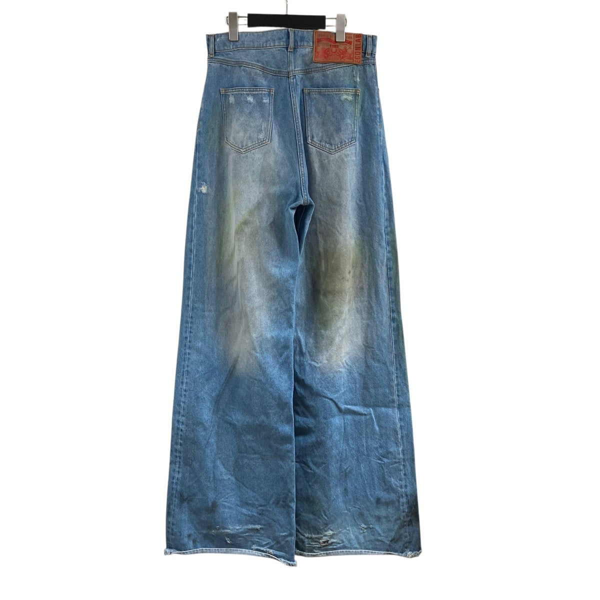 EGONLAB(エゴンラボ) ブリーチ加工バギーデニムパンツ ブラック サイズ