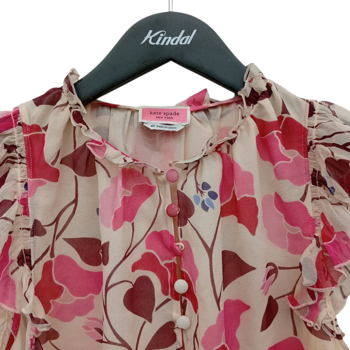 Kate Spade ローズプリントシルクチュニックOUM00003H317 古着・中古-5枚目のアイテム画像