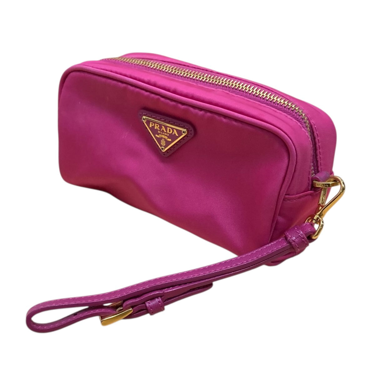 PRADA トライアングルプレートナイロンポーチ1N0175 CANAPA 古着・中古-1枚目のアイテム画像