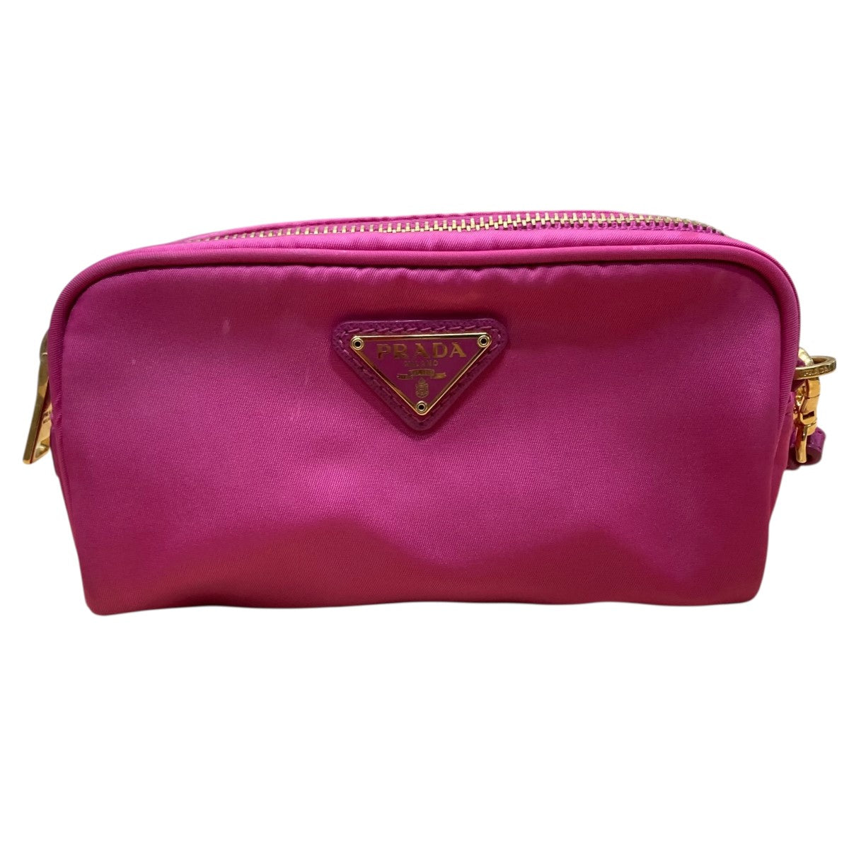 PRADA トライアングルプレートナイロンポーチ1N0175 CANAPA 古着・中古-2枚目のアイテム画像