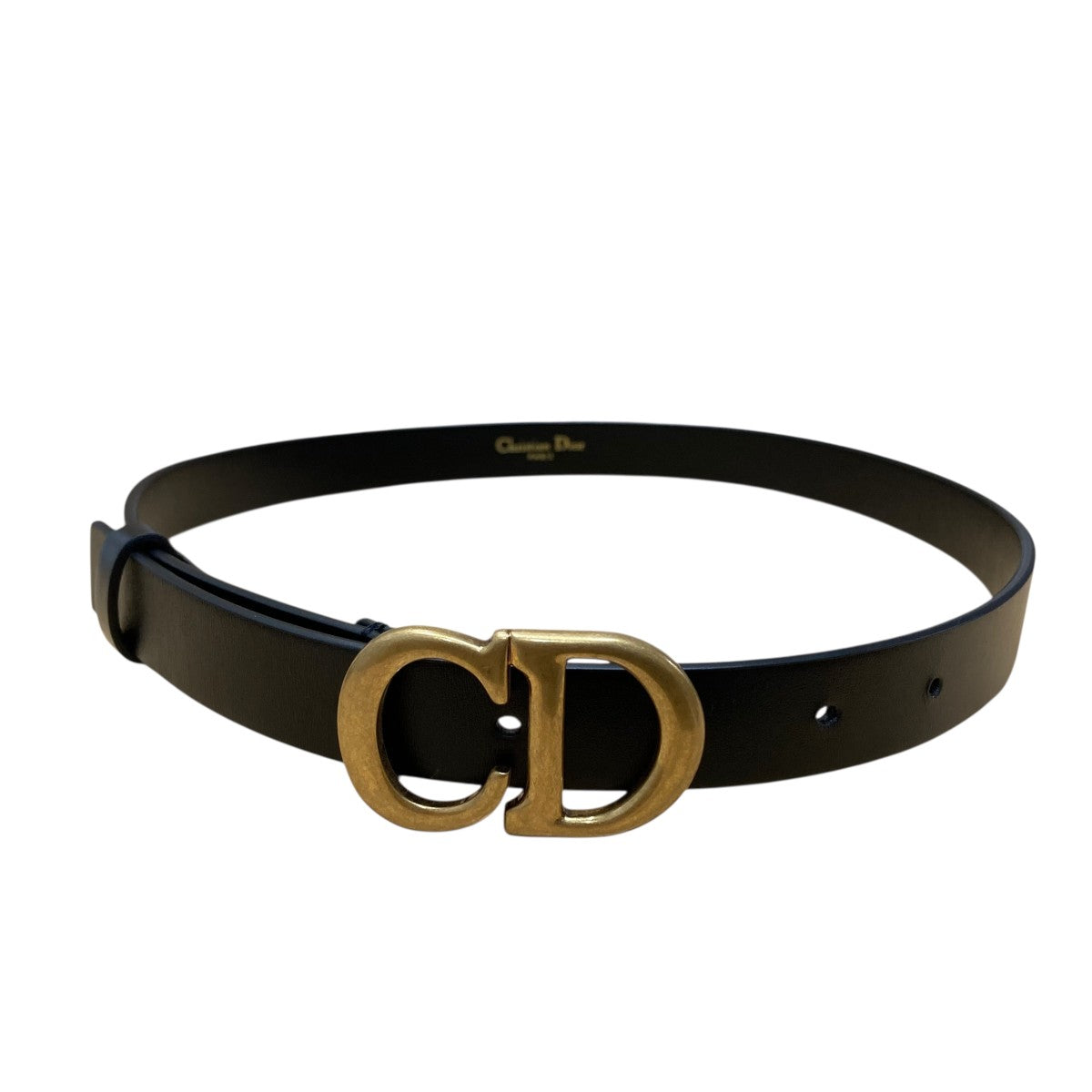 稼働✨クリスチャンディオール 58.122 CDロゴ ゴールド 純正レザーベルト Christian Dior(クリスチャンディオール) CDロゴバックルレザーベルト