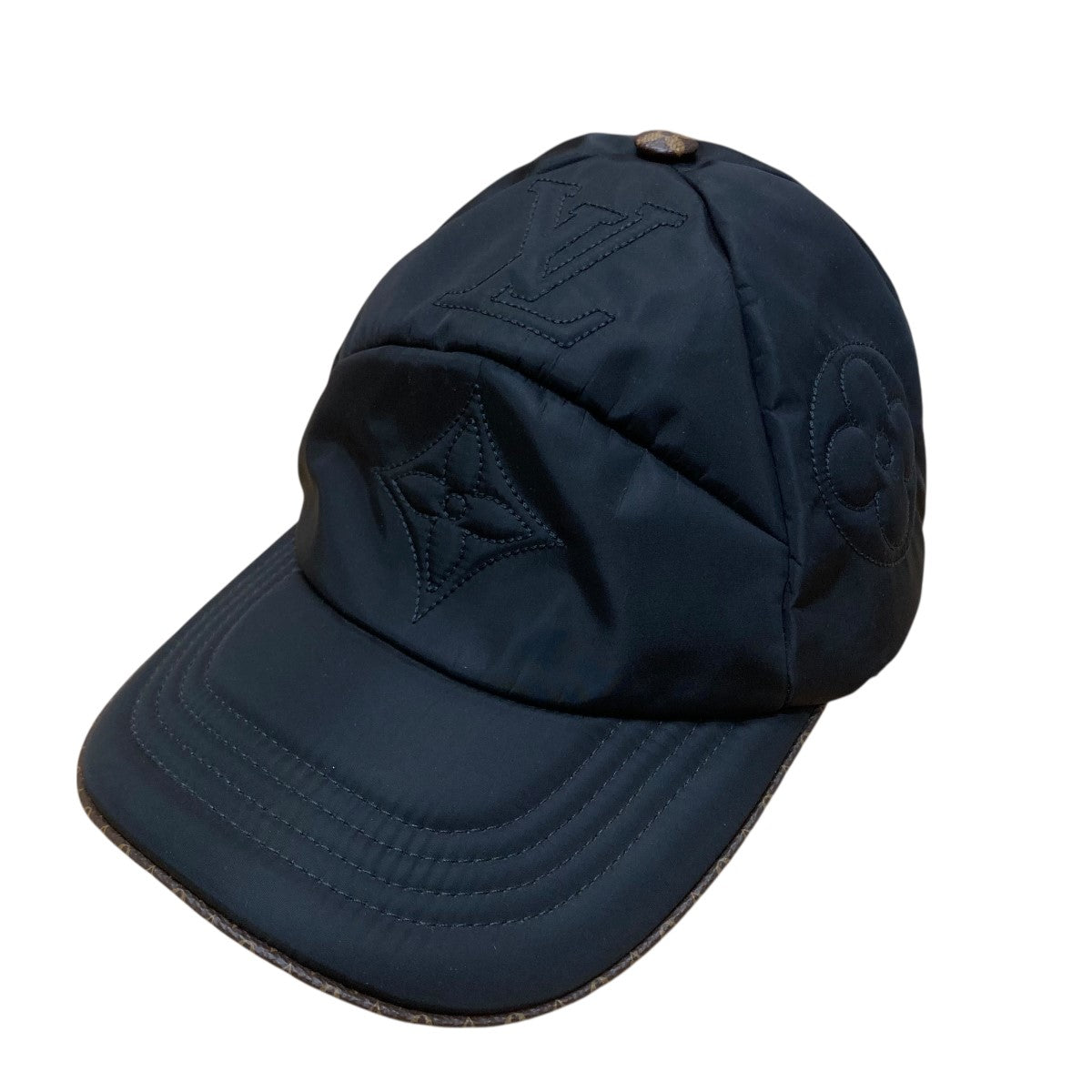 LOUIS VUITTON LVピロー モノグラム ナイロン 中綿キャップ 古着・中古-1枚目のアイテム画像