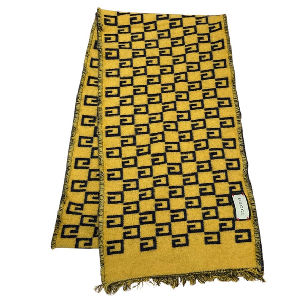 GUCCI マフラー イエロー ブルー 楽天市場】グッチ マフラー レディース GGジャガードウールシルク