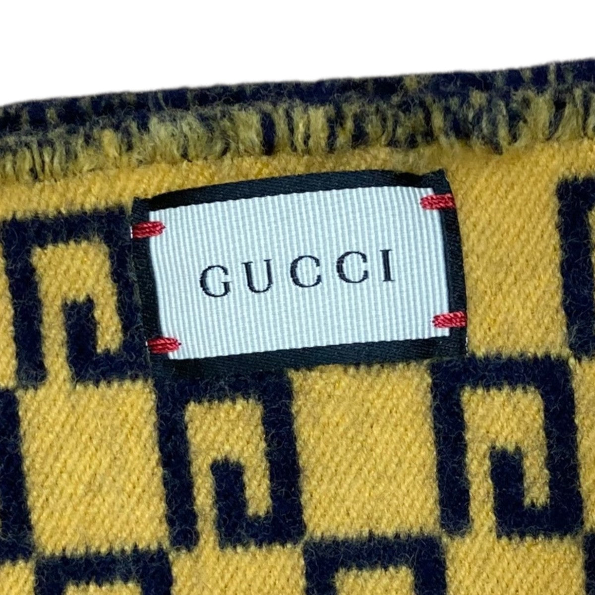 GUCCI(グッチ) GG柄マフラー501265 501265 ネイビー×イエロー｜【公式