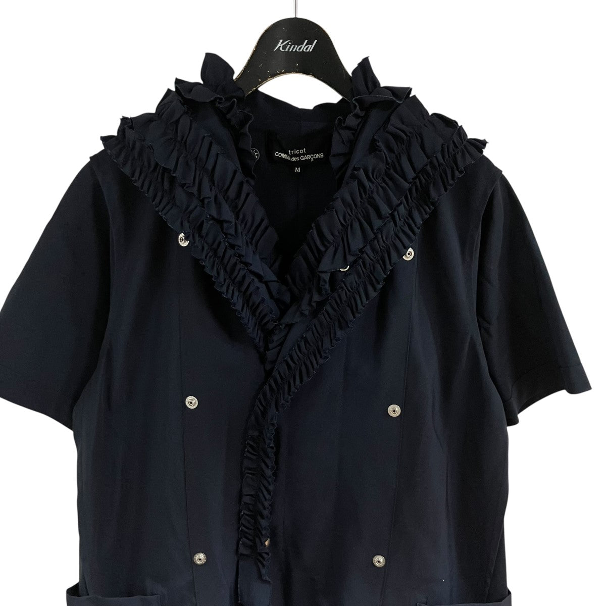 tricot COMME des GARCONS フリルデザイン半袖ワンピース 古着・中古-2枚目のアイテム画像