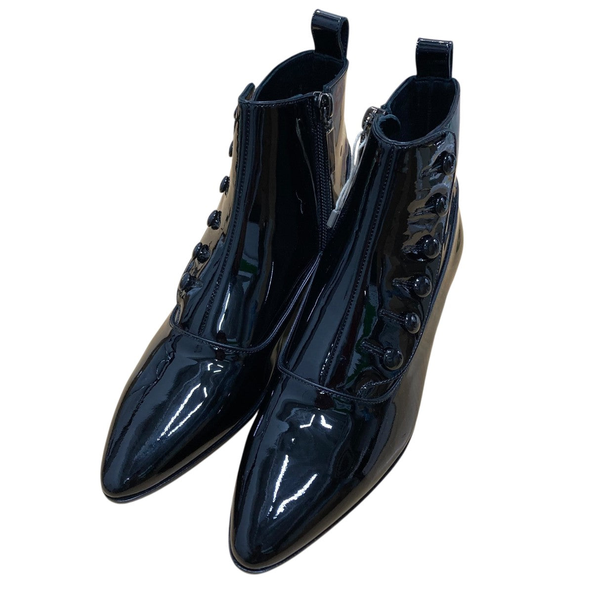 Saint Laurent Paris サイドジップエナメルブーツ 古着・中古-1枚目のアイテム画像