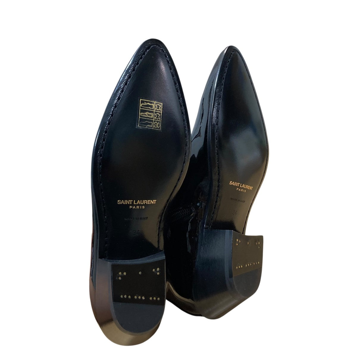 Saint Laurent Paris サイドジップエナメルブーツ 古着・中古-7枚目のアイテム画像