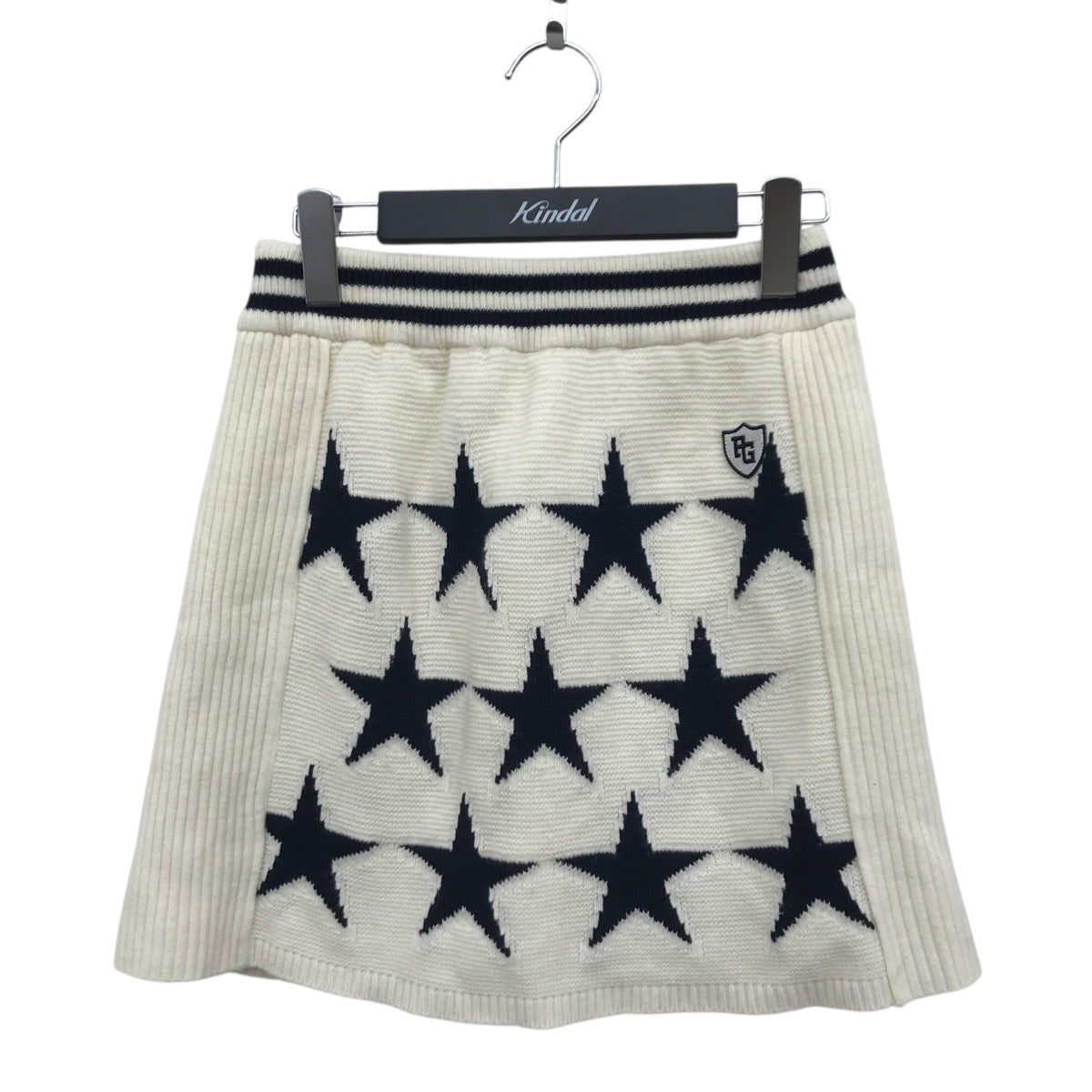 PEARLY GATES(パーリーゲイツ) 星柄ニットスカート アイボリー