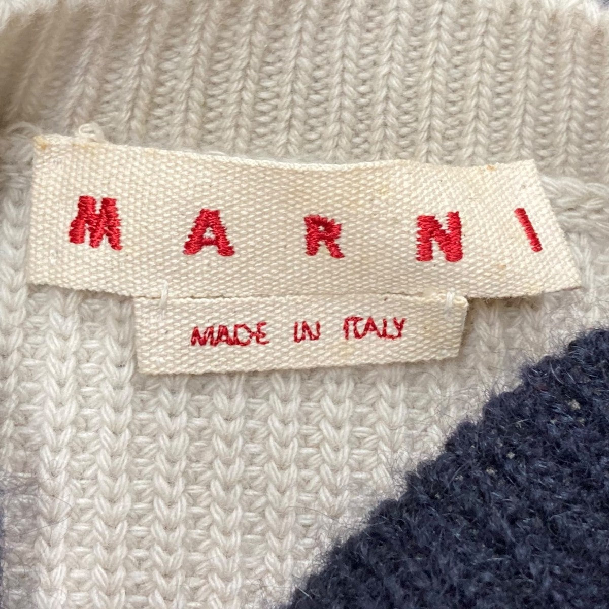 MARNI(マルニ) モヘヤ混ボーダーニットGCMD0281Q0UFU190