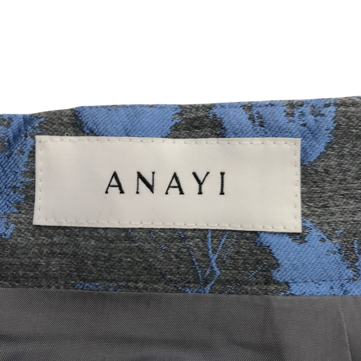 ANAYI ブルージャガードスカート 古着・中古-3枚目のアイテム画像