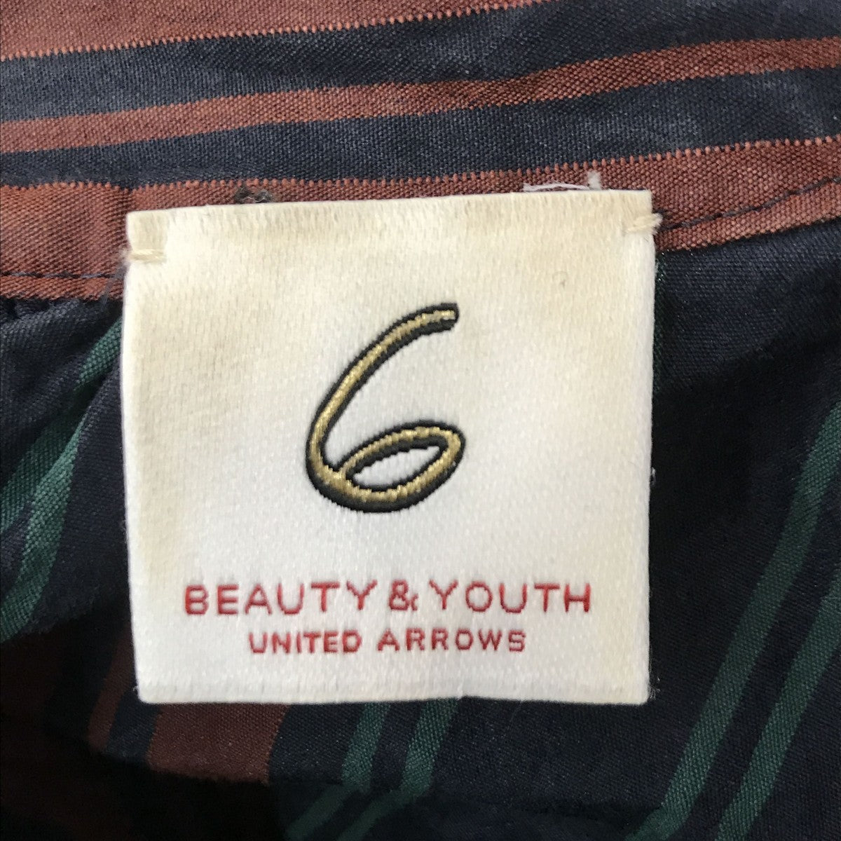 6(ROKU) BEAUTY＆YOUTH ストライプシャツワンピース8626-242-0024 古着・中古-3枚目のアイテム画像