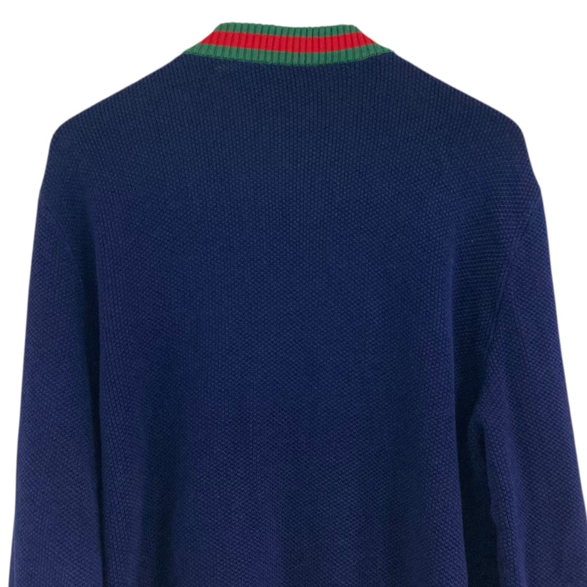 GUCCI(グッチ) ロゴ刺繍 ウェブ シェリーライン カーディガン752251