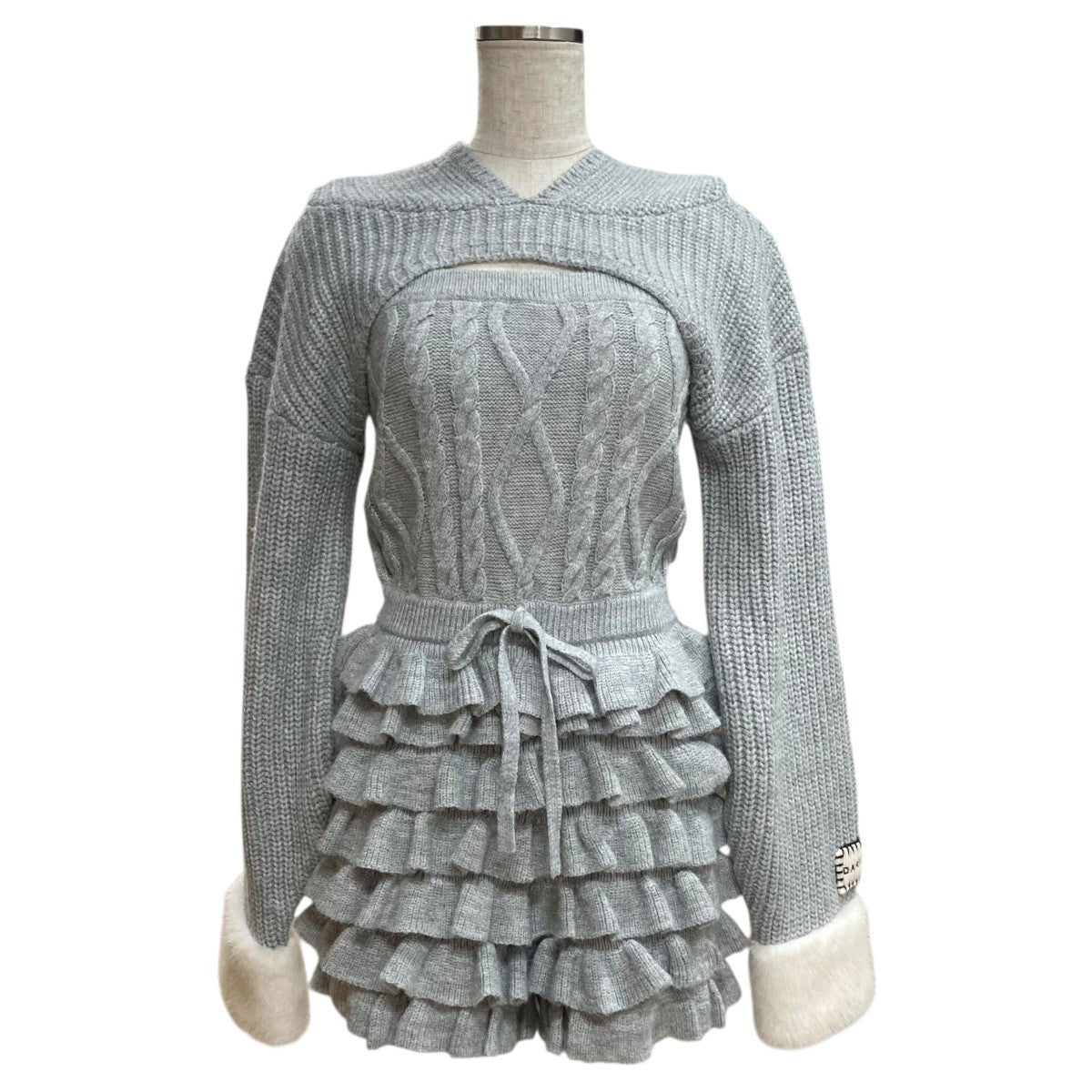 【新品未開封】Darich フリルニットコンビネゾン グレー F ダーリッチ Darich フリルニットコンビネゾン （グレー