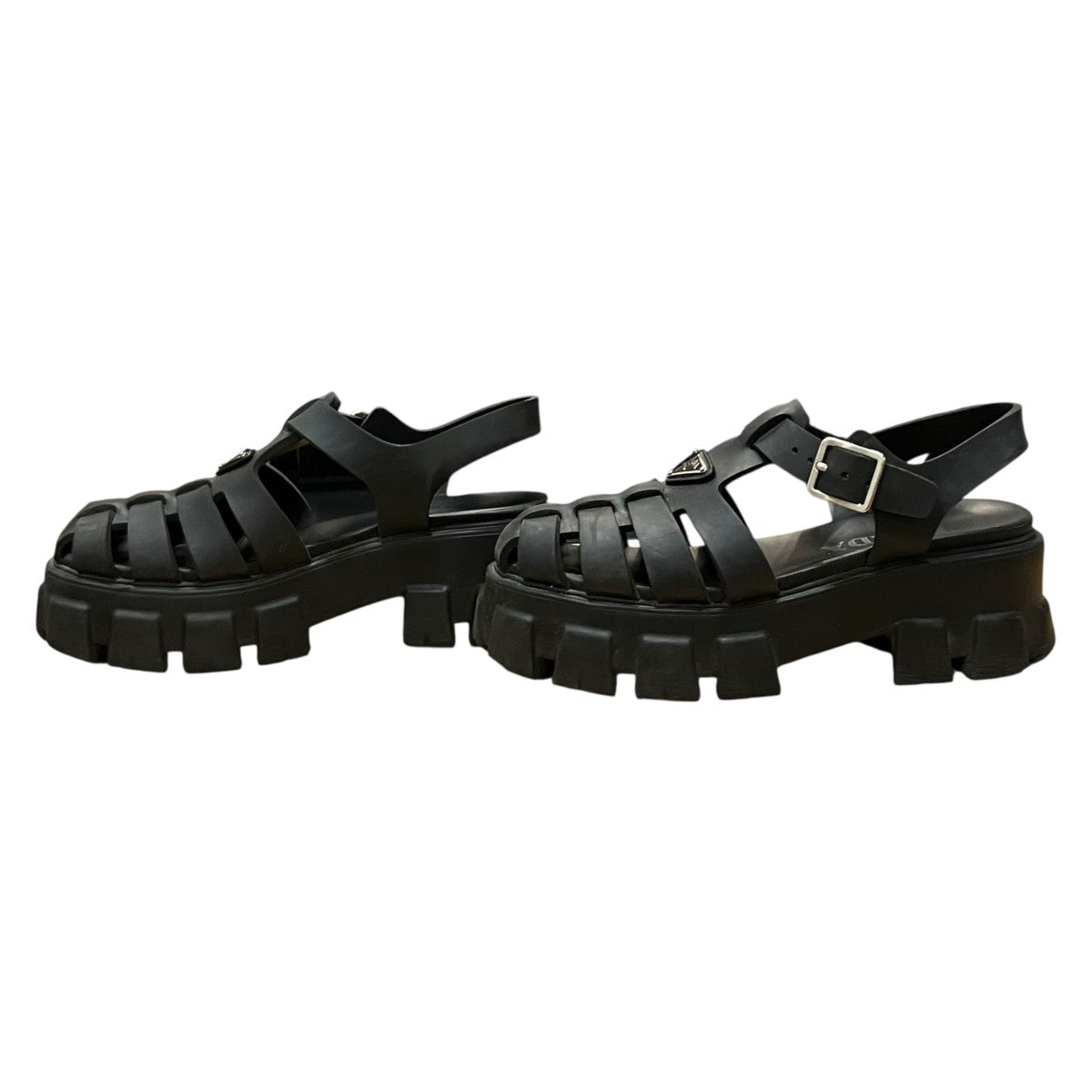 PRADA トライアングルプレートラバーサンダル 古着・中古-3枚目のアイテム画像
