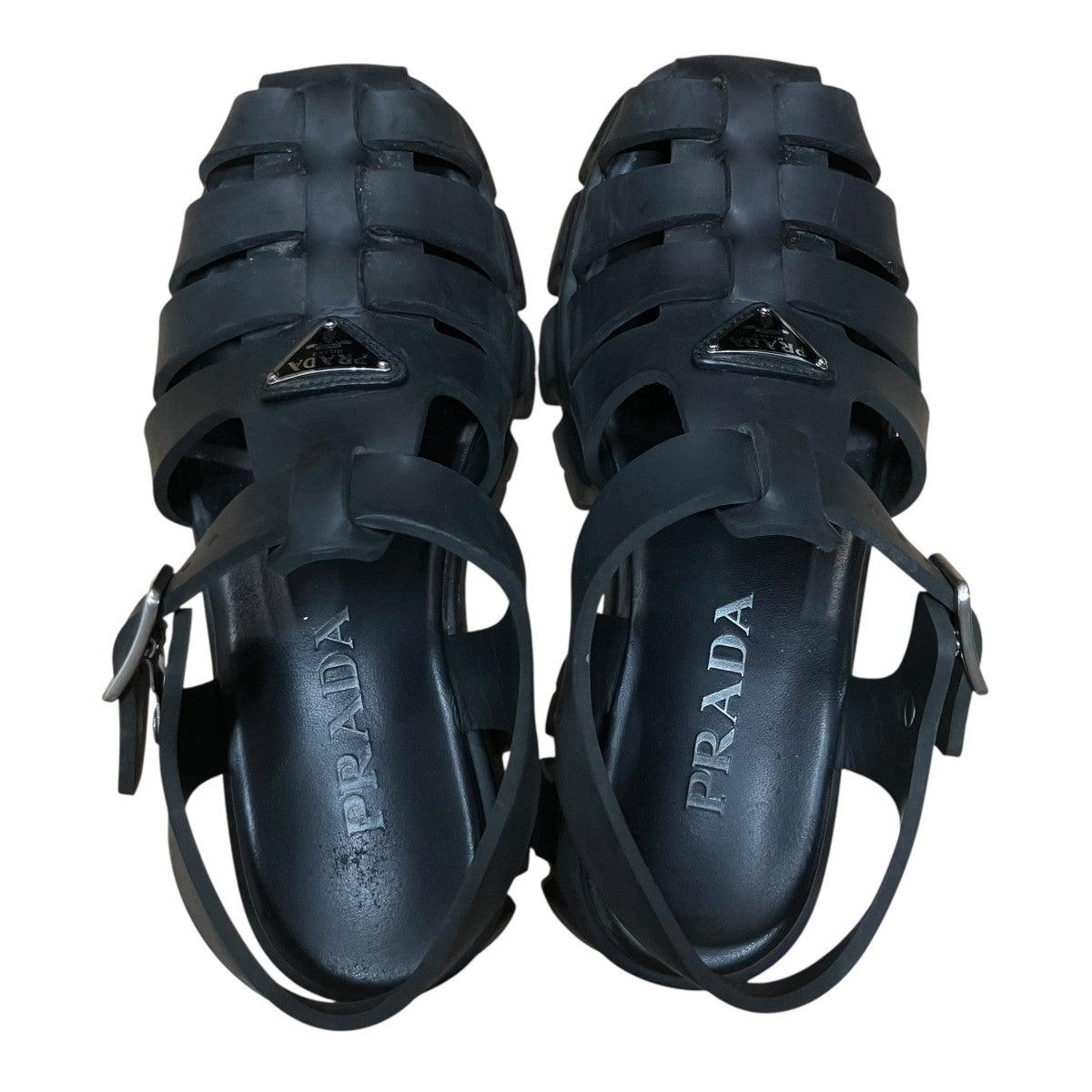 PRADA トライアングルプレートラバーサンダル 古着・中古-6枚目のアイテム画像