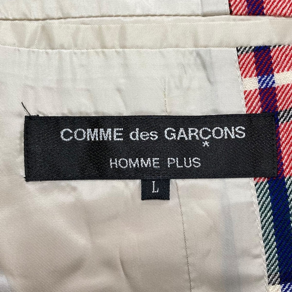COMME des GARCONS HOMME PLUS ドッキング期ウールチェックテーラードジャケットPJ-04021L 古着・中古-9枚目のアイテム画像