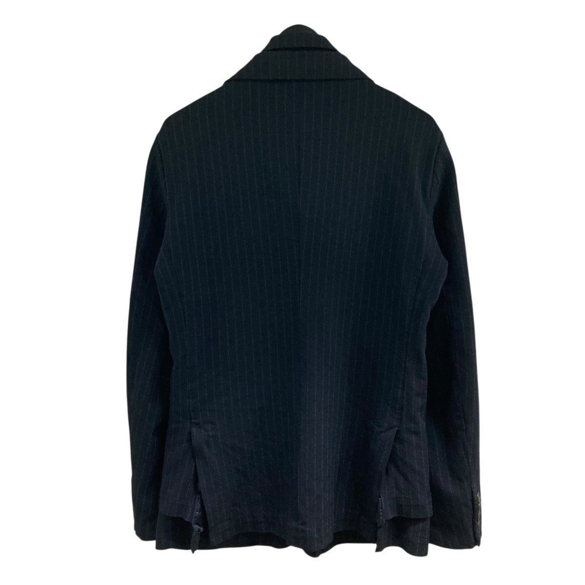 COMME des GARCONS HOMME DEUX ポリ縮絨ストライプレイヤードジャケット 古着・中古-4枚目のアイテム画像