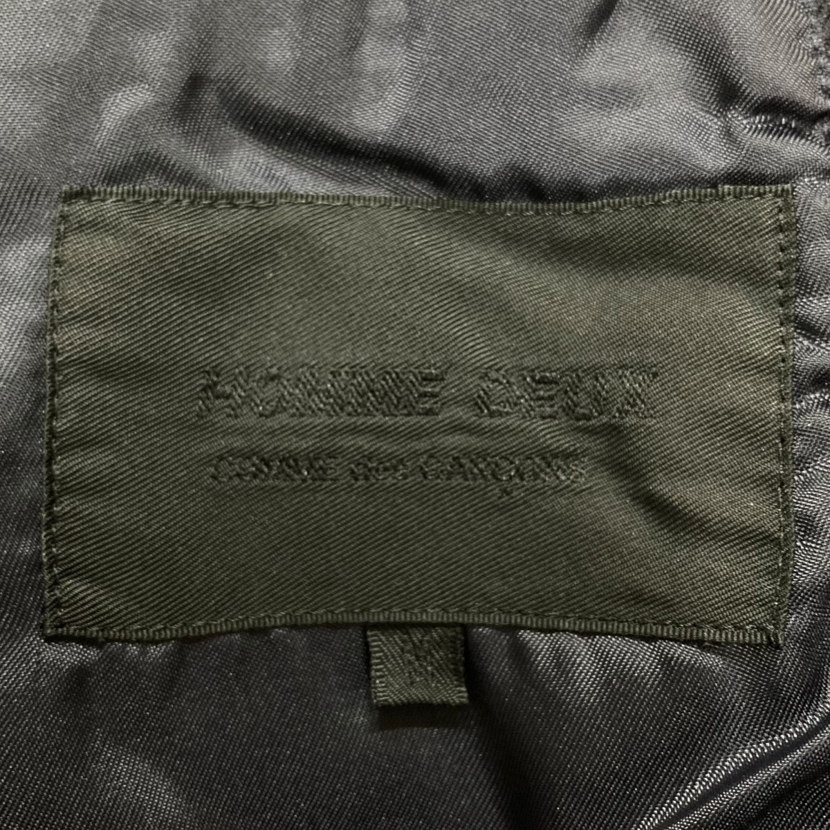 COMME des GARCONS HOMME DEUX ポリ縮絨ストライプレイヤードジャケット 古着・中古-6枚目のアイテム画像