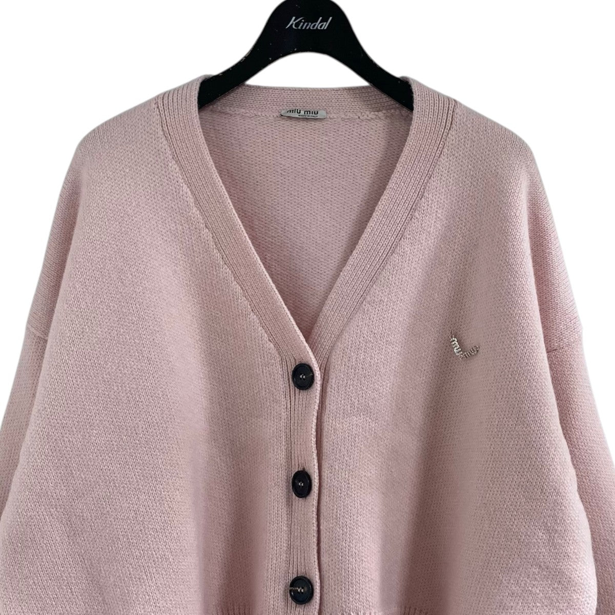 カシミヤロゴカーディガンMMF449