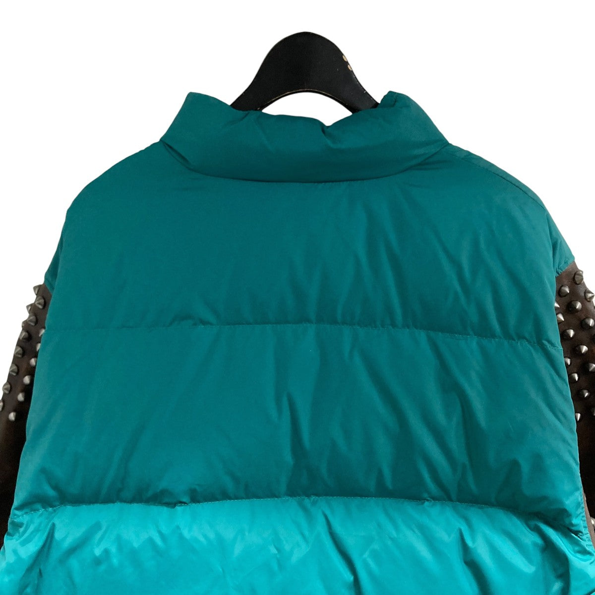 SUPREME×UNDERCOVER レザー切替スタッズダウンジャケット ブルー