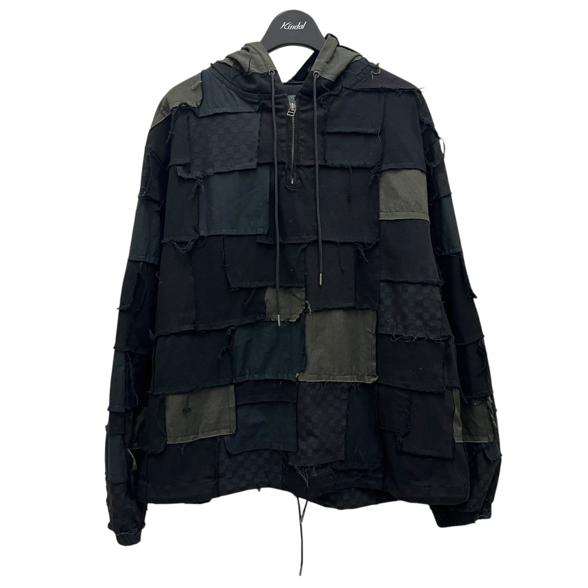 AIVER ボロハーフジップパーカーACCRA0924002 古着・中古-1枚目のアイテム画像