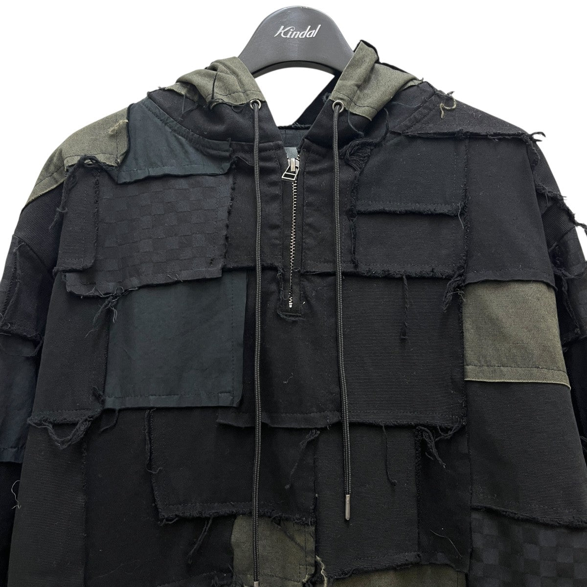 AIVER ボロハーフジップパーカーACCRA0924002 古着・中古-3枚目のアイテム画像