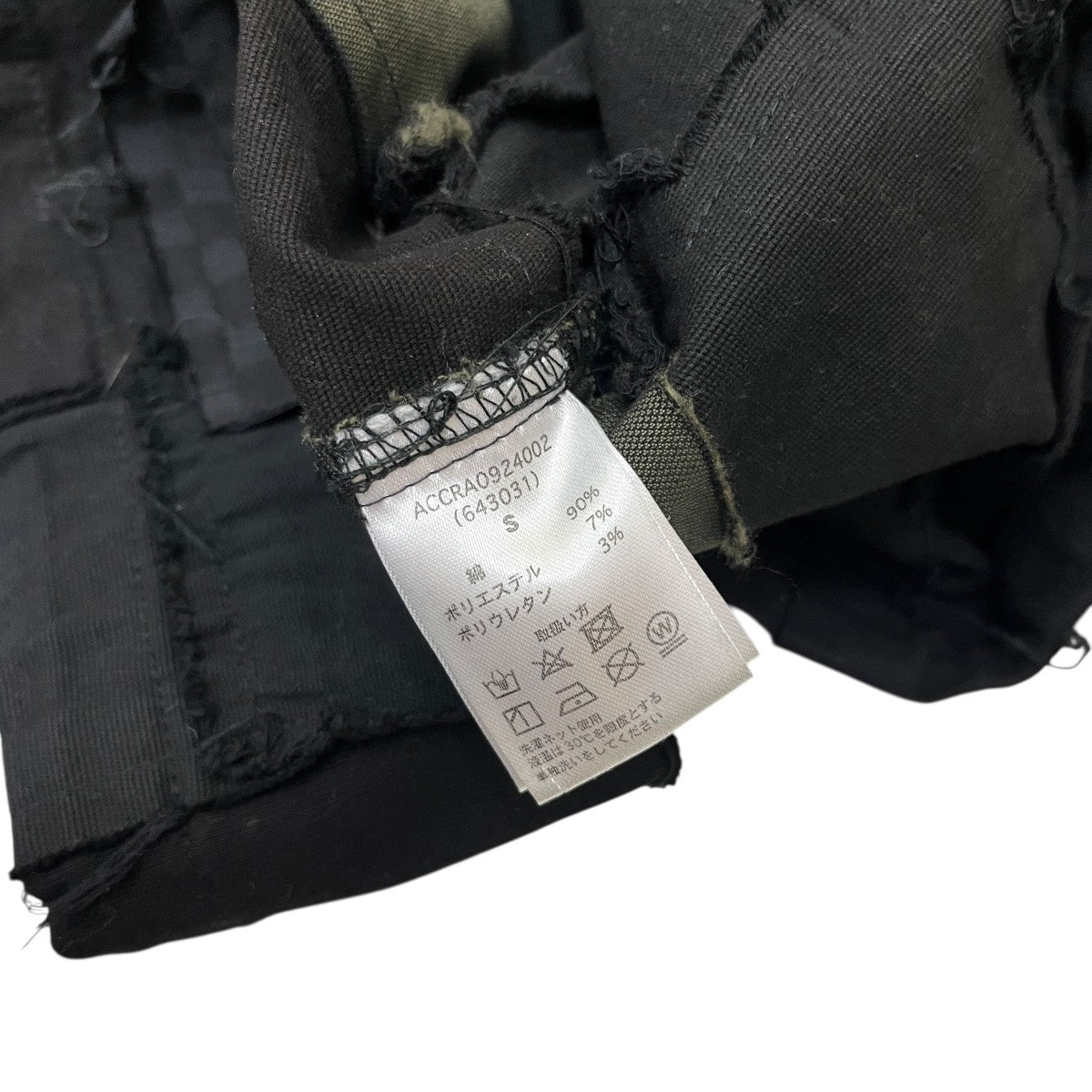 AIVER ボロハーフジップパーカーACCRA0924002 古着・中古-5枚目のアイテム画像