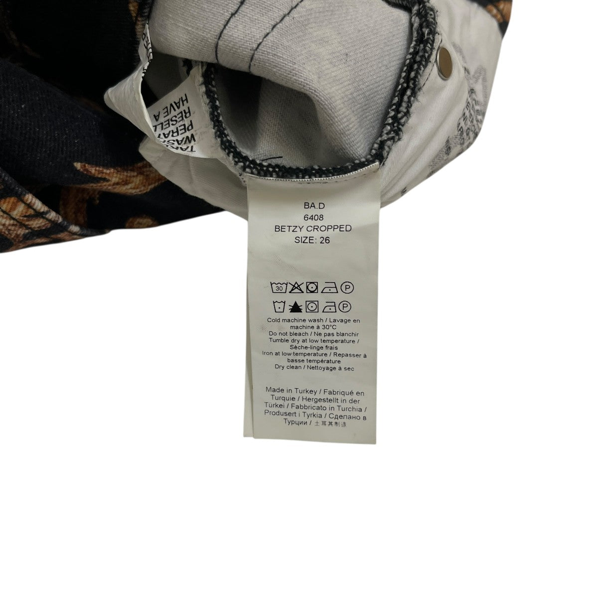 Ganni BETZY CROPPED総柄デニムパンツ6408 古着・中古-5枚目のアイテム画像
