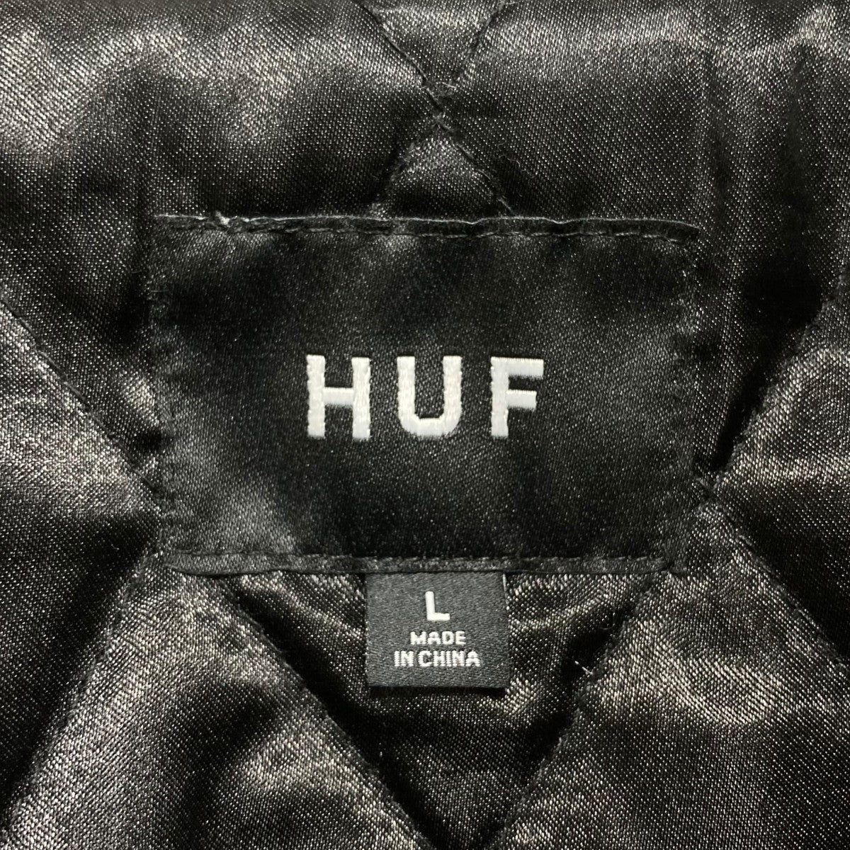 HUF ジップアップフェイクレザーフーディジャケット 古着・中古-6枚目のアイテム画像