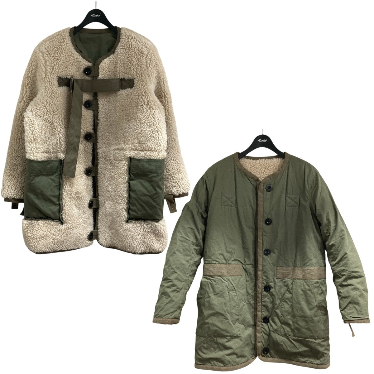 sacai(サカイ) リバーシブルボアコート 20-02398M アイボリー サイズ 1