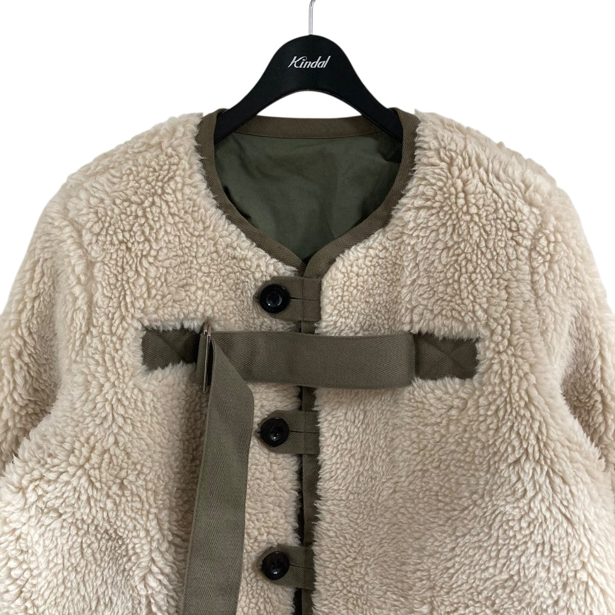 sacai(サカイ) リバーシブルボアコート 20-02398M アイボリー サイズ 1