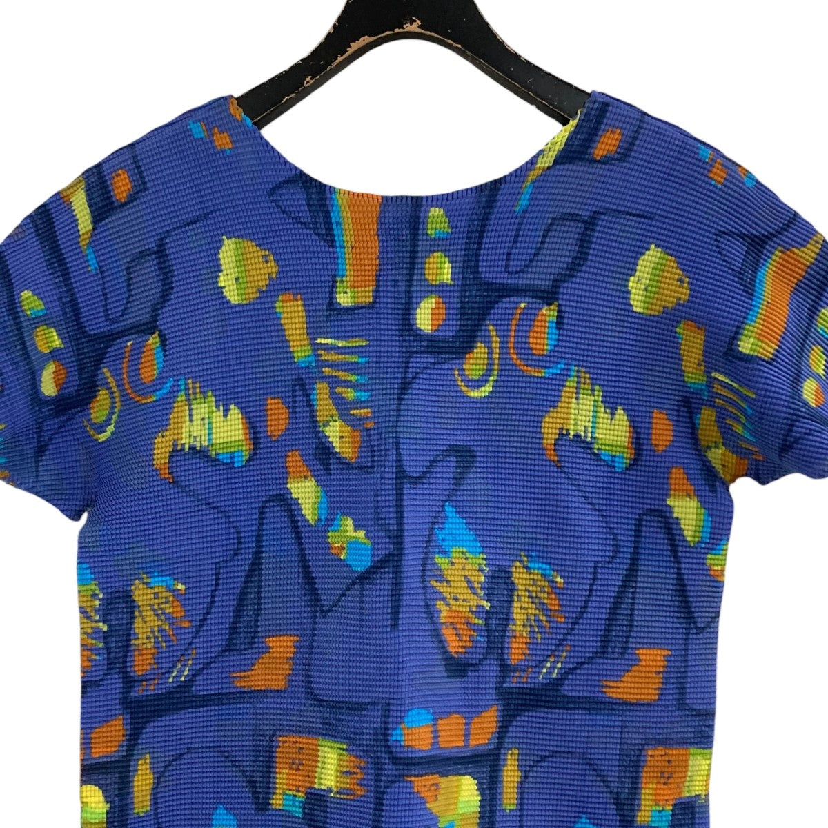 me ISSEY MIYAKE 24SS総柄プリーツTシャツMI41FK796 古着・中古-4枚目のアイテム画像