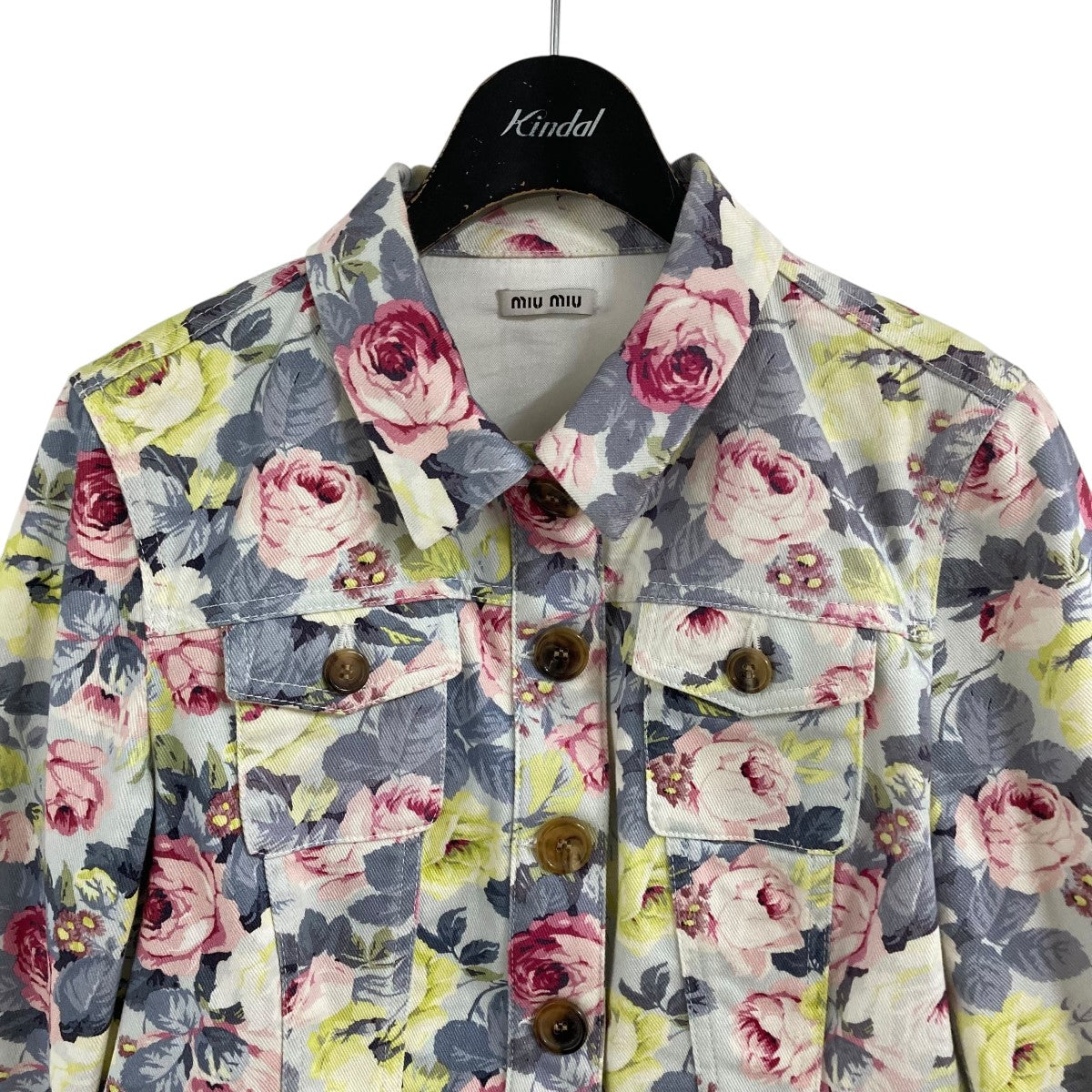 MIU MIU ボタニカルデニムジャケット 古着・中古-2枚目のアイテム画像