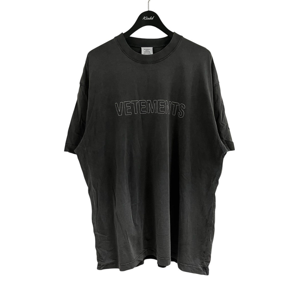 VETEMENTS ロゴ刺繍半袖Tシャツ 古着・中古-1枚目のアイテム画像