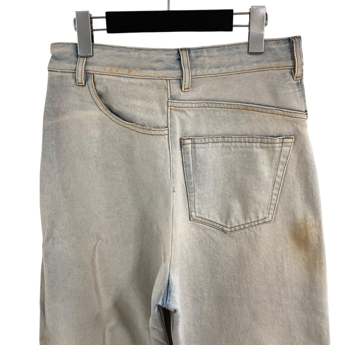 MM6 Maison Margiela ブリーチ加工ツイストワイドレッグジーンズ 古着・中古-4枚目のアイテム画像