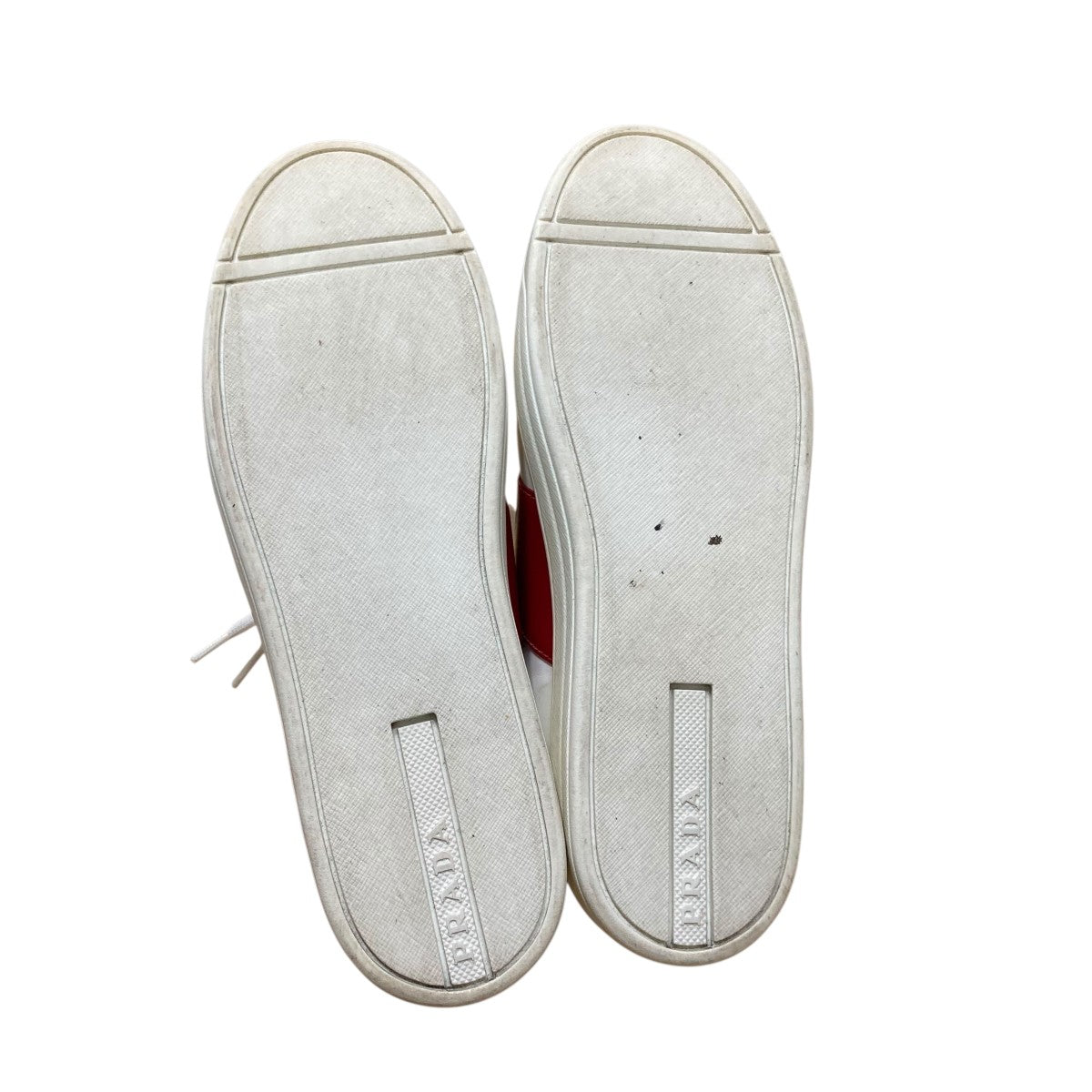 PRADA(プラダ) ローカットスニーカー 1E944L ホワイト×レッド サイズ