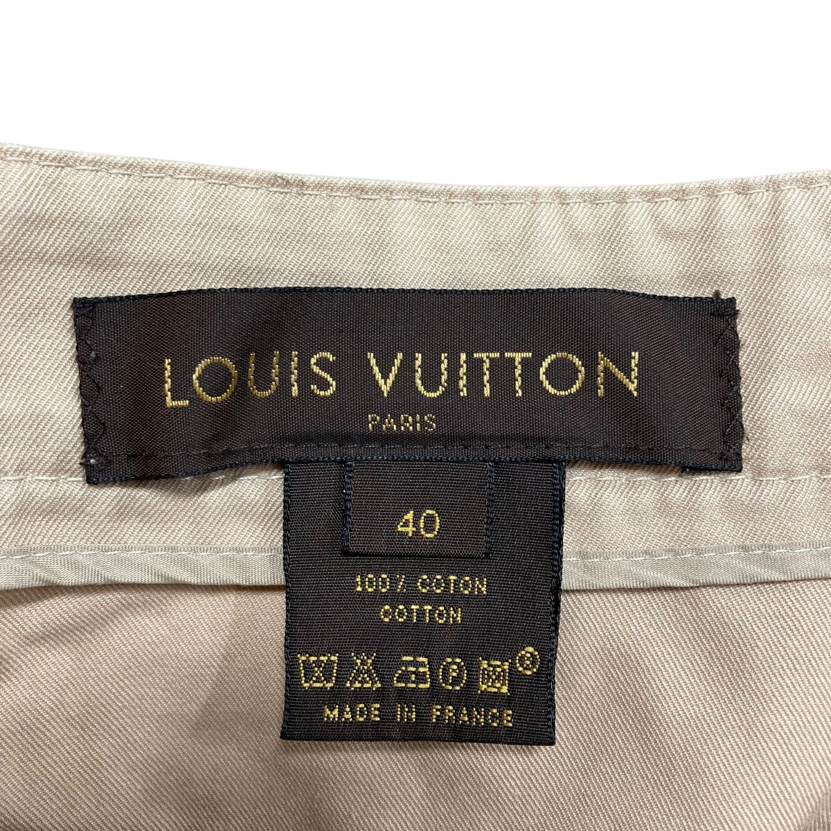 LOUIS VUITTON(ルイヴィトン) LVチノパン ベージュ サイズ 40｜【公式