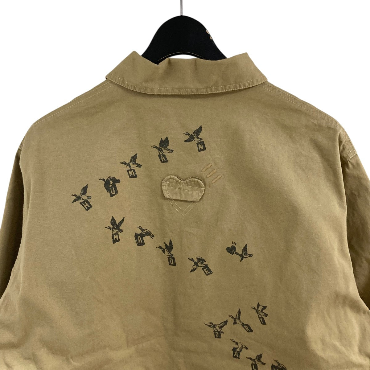 HUMAN MADE フロントロゴプリント マルチポケット ハンチングジャケット 古着・中古-4枚目のアイテム画像