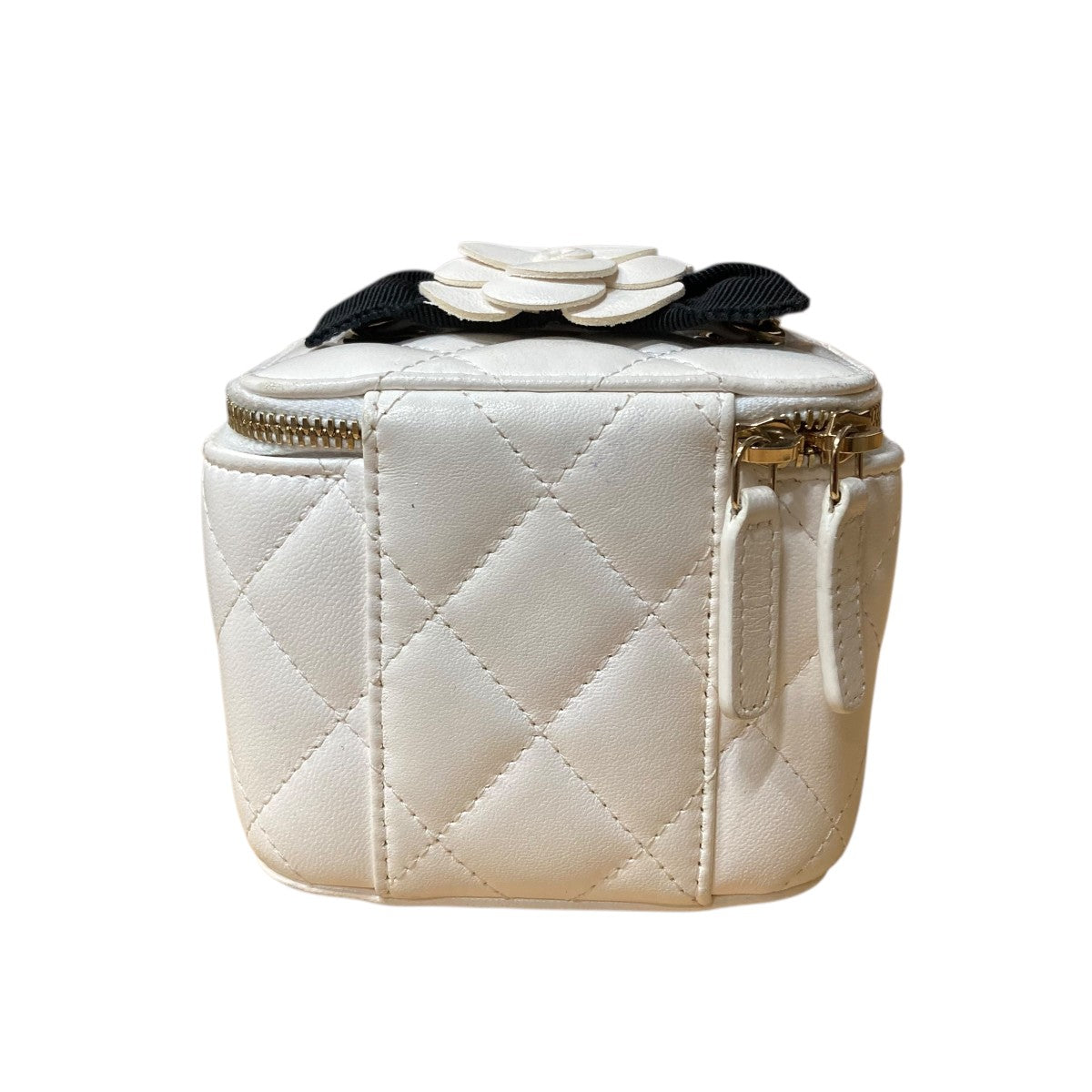 CHANEL ラムスキン カメリアバニティバッグ 古着・中古-4枚目のアイテム画像