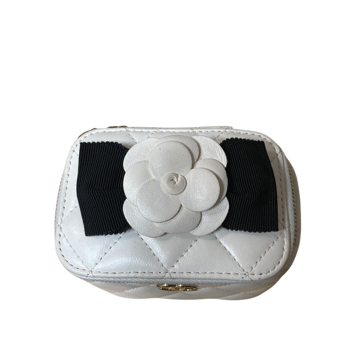 CHANEL ラムスキン カメリアバニティバッグ 古着・中古-6枚目のアイテム画像